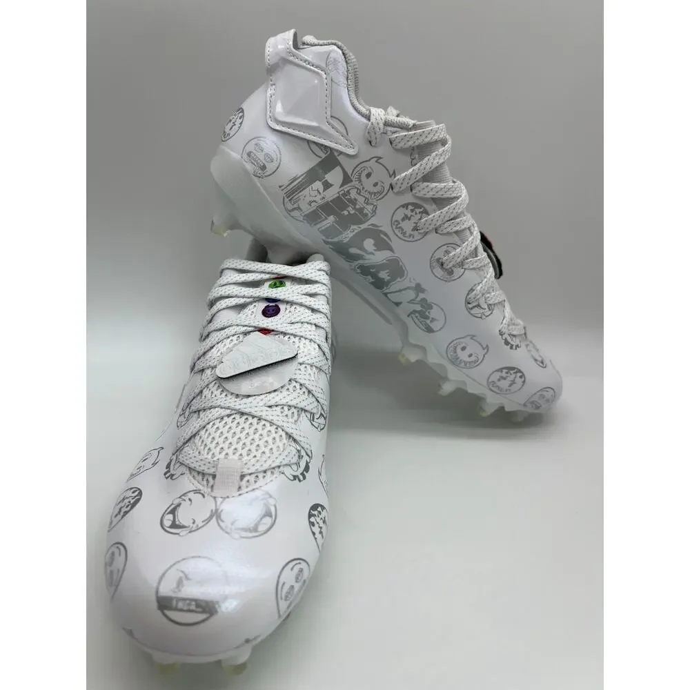 Adidas Freak 22 Big Mood Football Cleats White Silver Emoji GX7983 Size 9.5 New